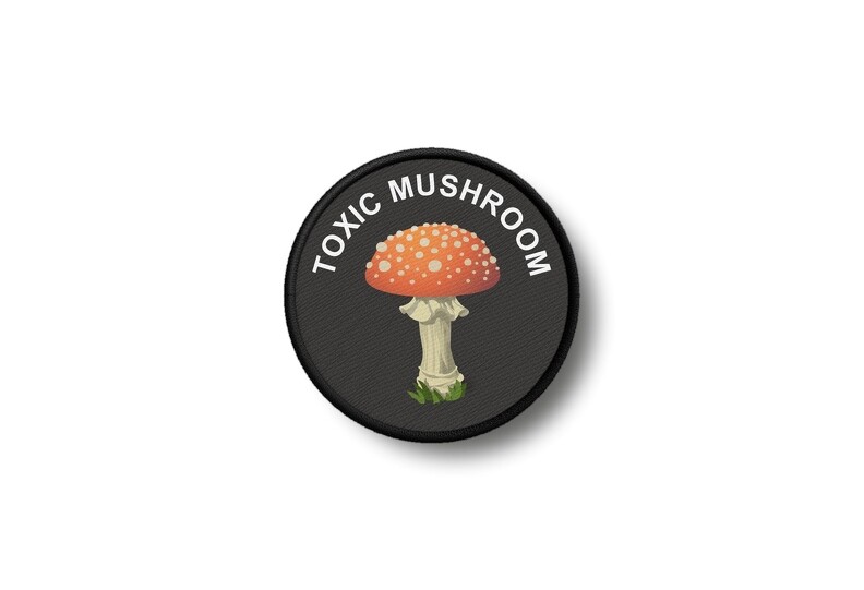 Patch Badge Printed Iron-On Toxic Mushroom