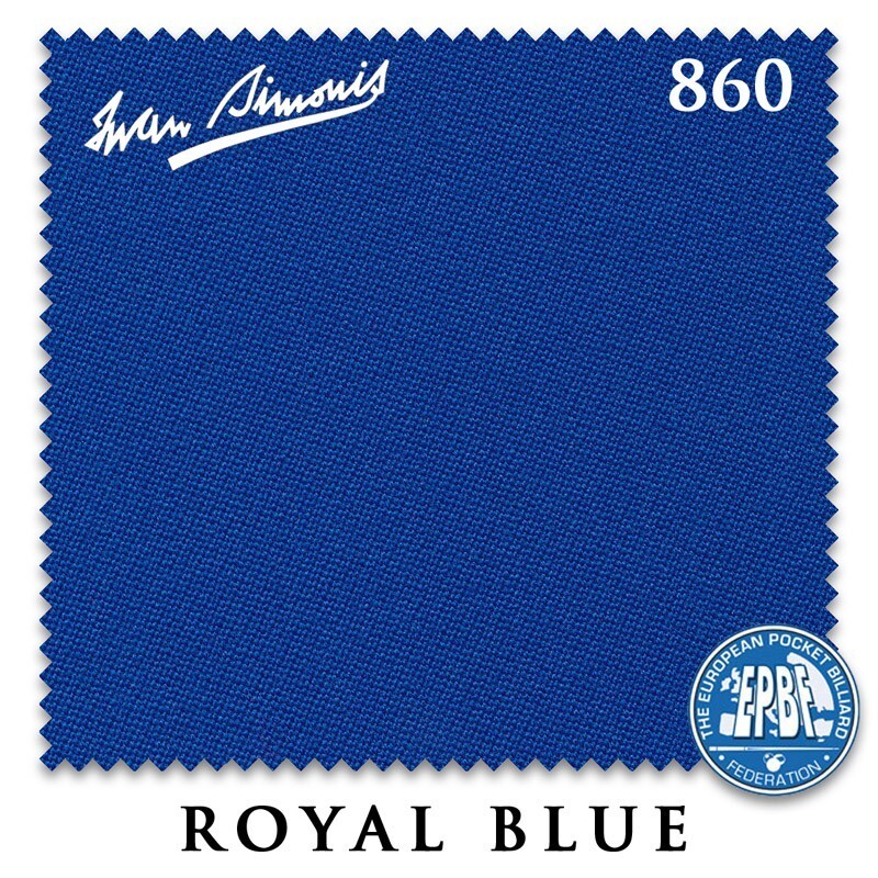8' Oversized Simonis 860 Pool Table Cloth - Royal Blue - AUTHORIZED DEALER