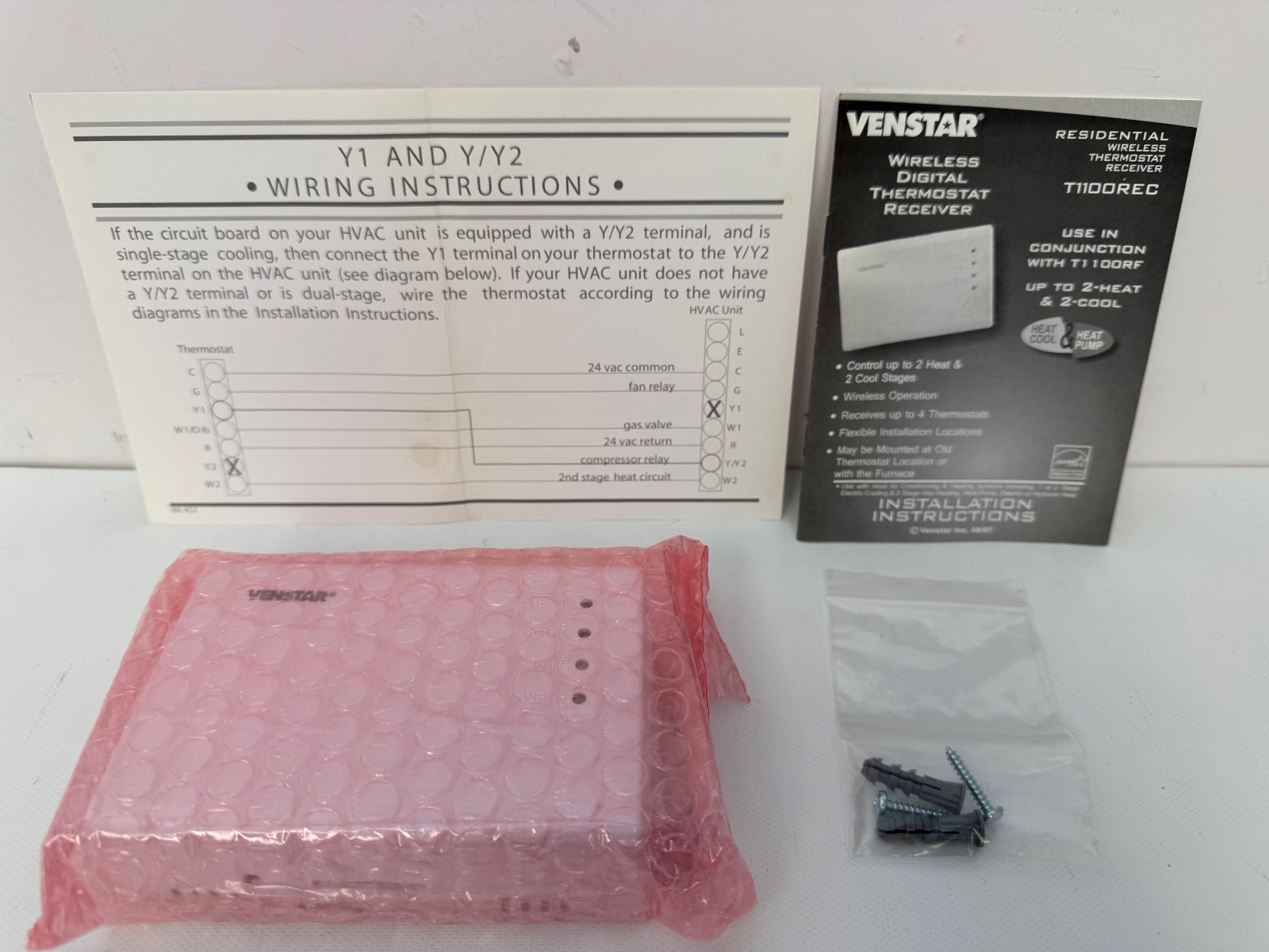 VENSTAR T1100REC WIRELESS DIGITAL THERMOSTAT RECEIVER NEW OPEN BOX