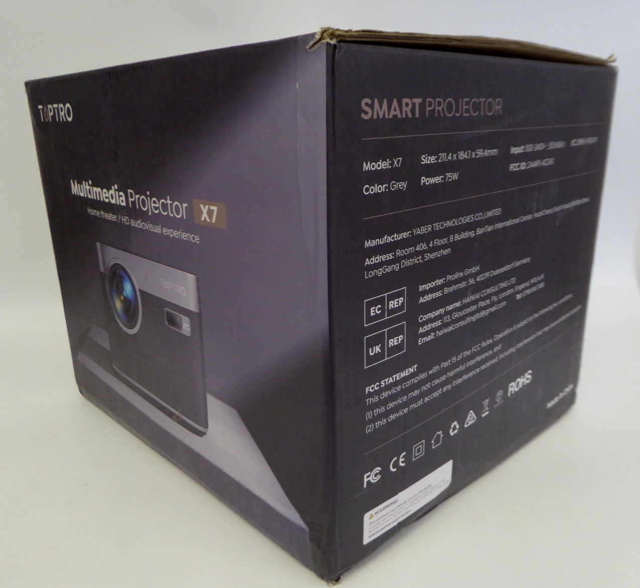 Toptro X7 Multimedia Android Projector 1080p 4K WiFi Bluetooth Built-in Apps