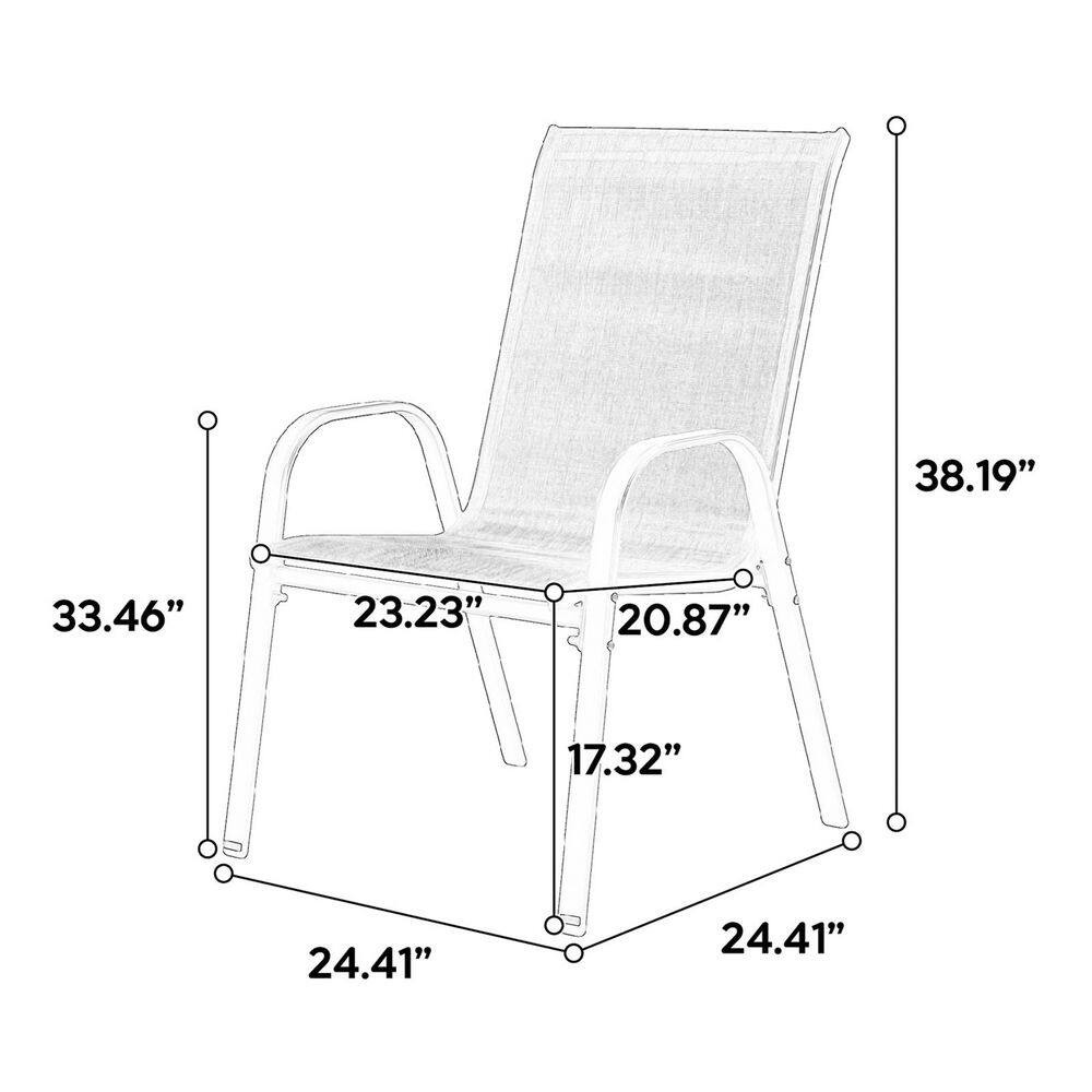 4-Pieces Patio Chairs, Outdoor Camping Chairs Garden Chairs with Armrest High Ba