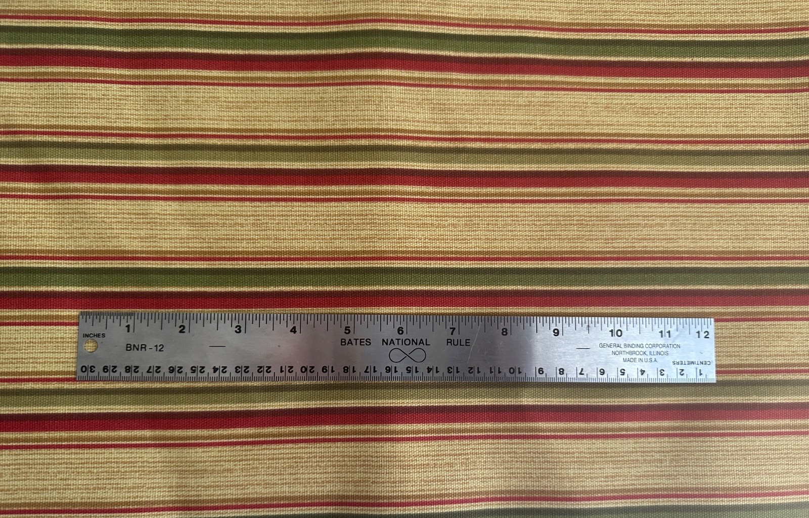 Upholstery fabric MILL CREEK Kohala Stripe heavy yellow, red, green 40 x 54 in