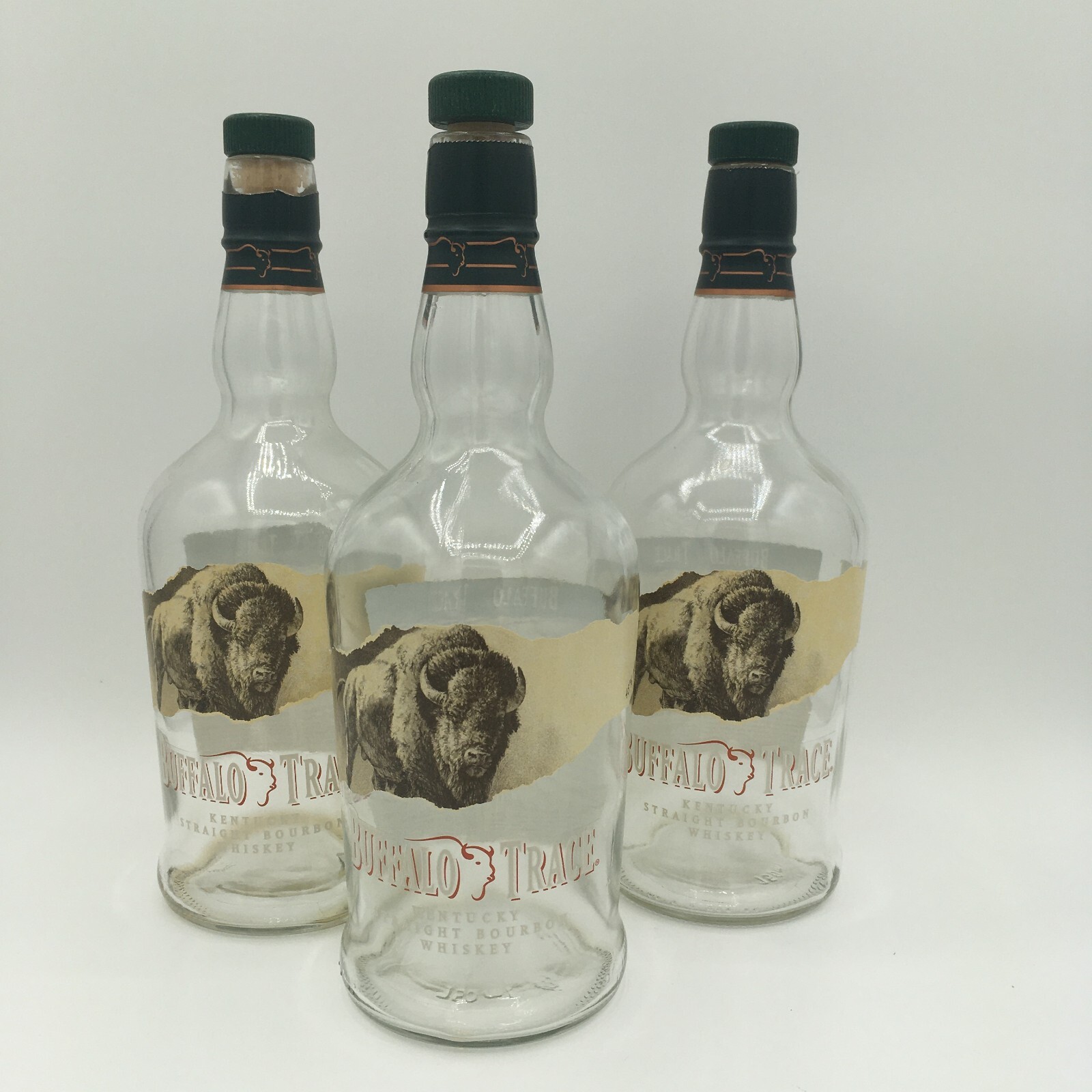 ONE Buffalo Trace Empty Bottle w/ Cork Kentucky Bourbon Whiskey 750 ML Unrinsed