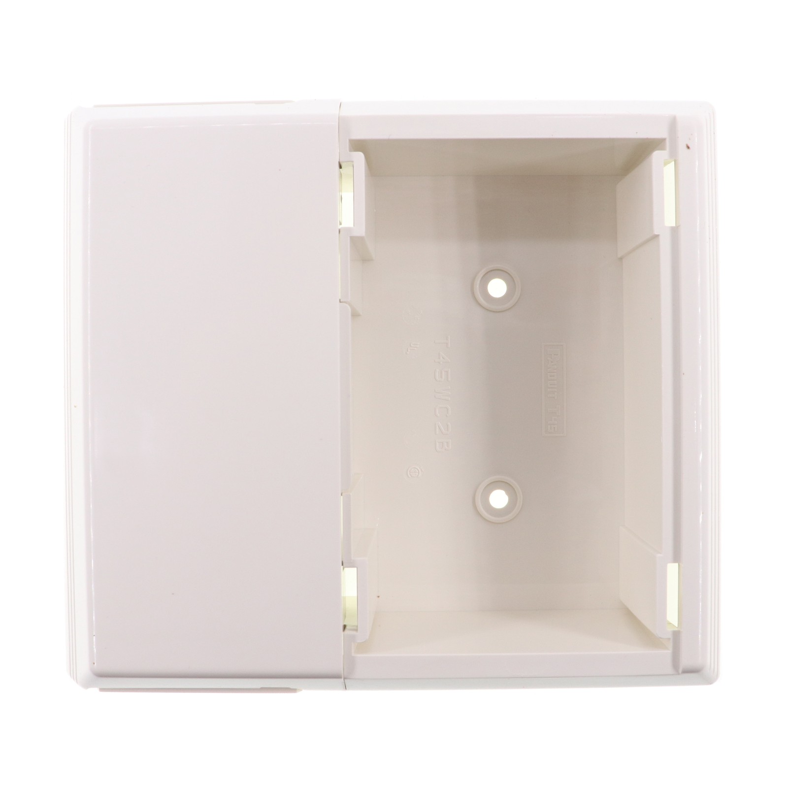 PANDUIT T45WC2IW PAN-WAY SURFACE RACEWAY T45 OFFSET DEVICE BOX, WHITE (10-PACK)