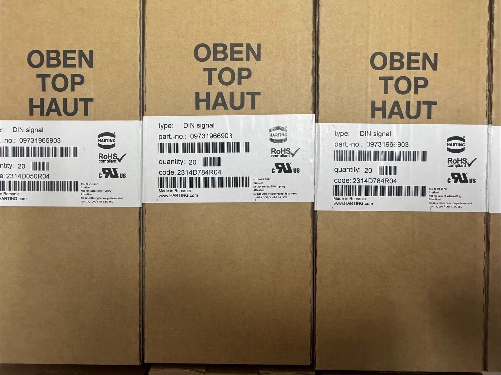 20pcs HARTING 09731966903 Brand New Male Connector