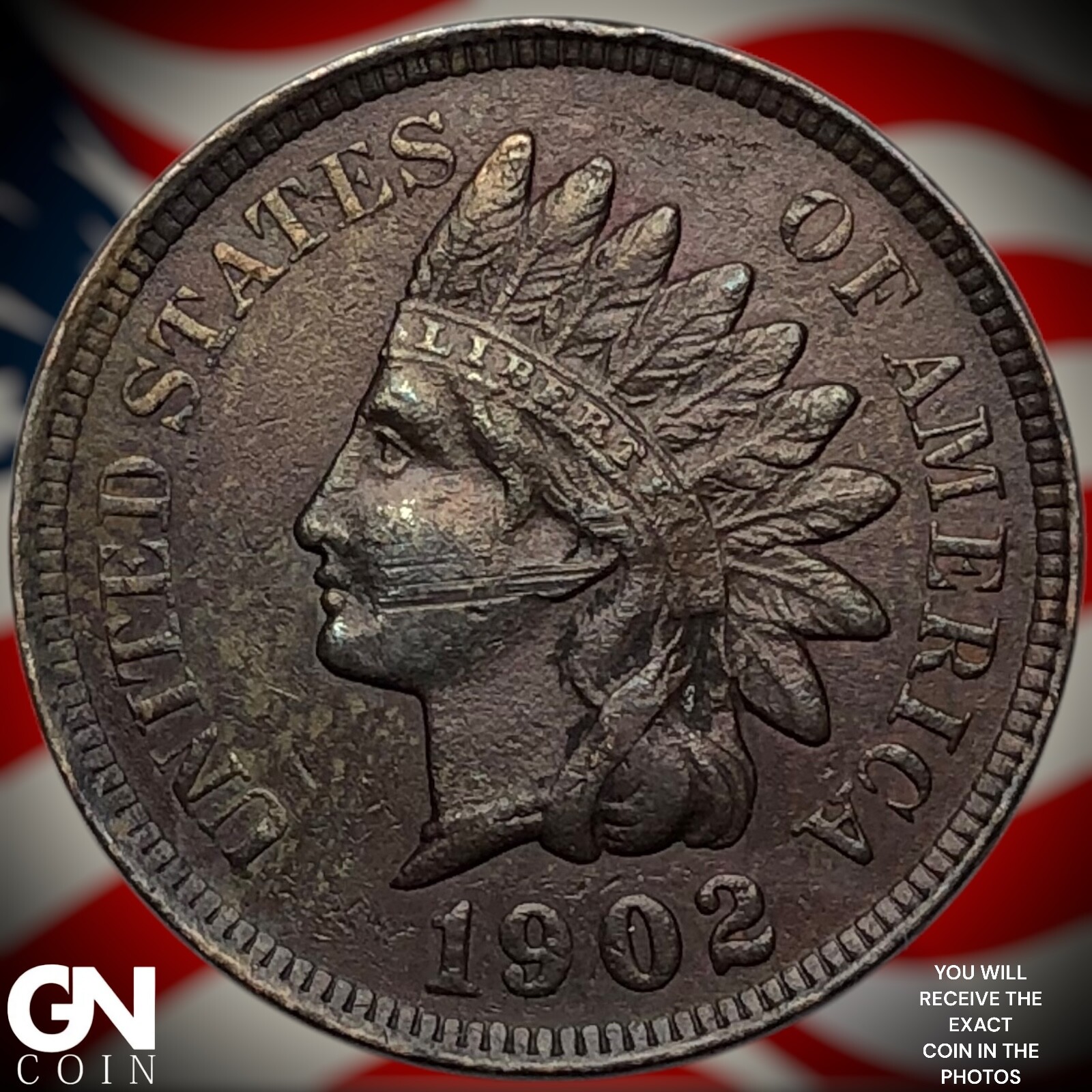 1902 Indian Head Cent Penny Y8342