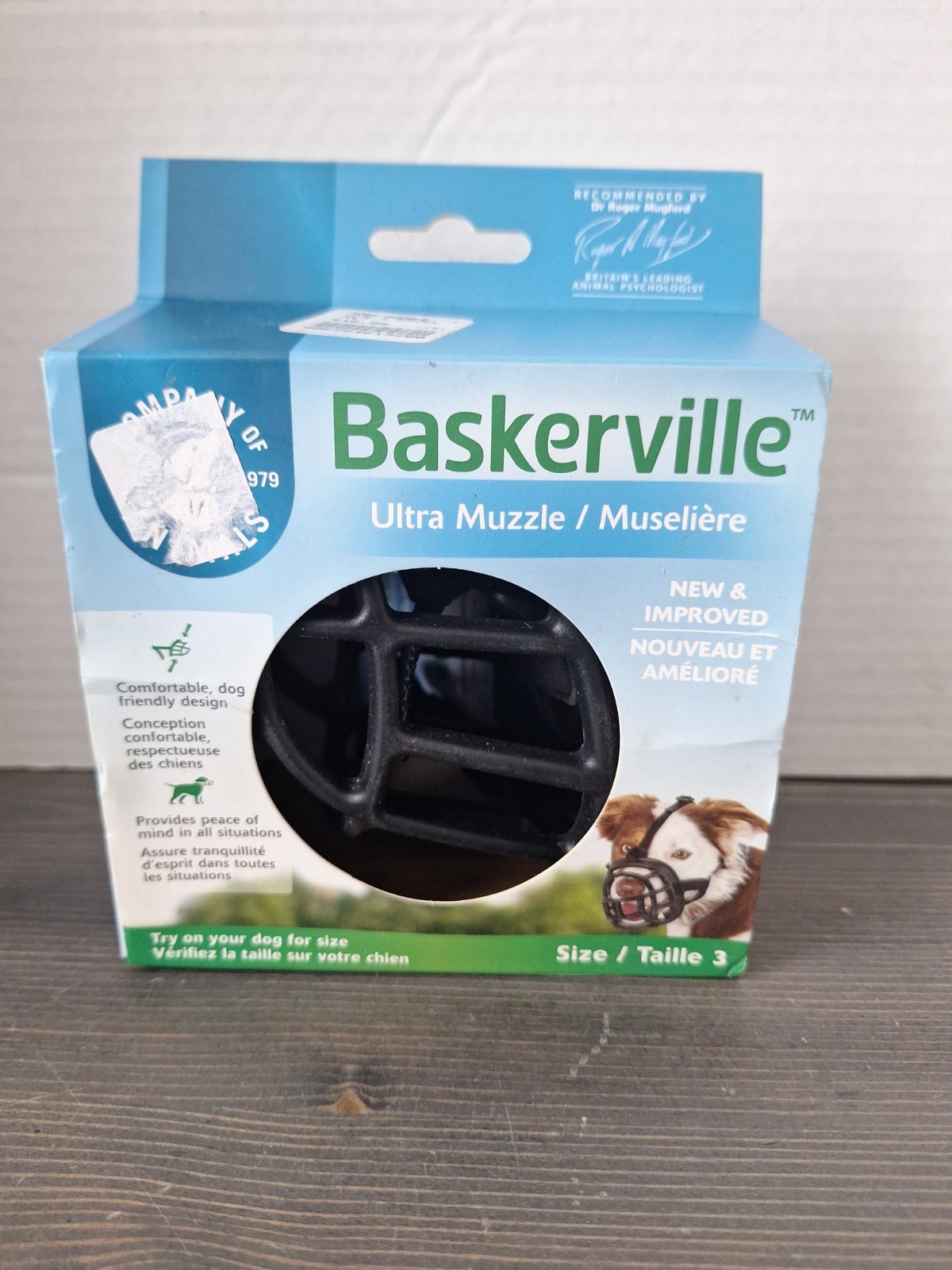 Company Of Animals Baskerville Ultra Dog Muzzle, Size 3 for Dogs 25 to 45 Lbs