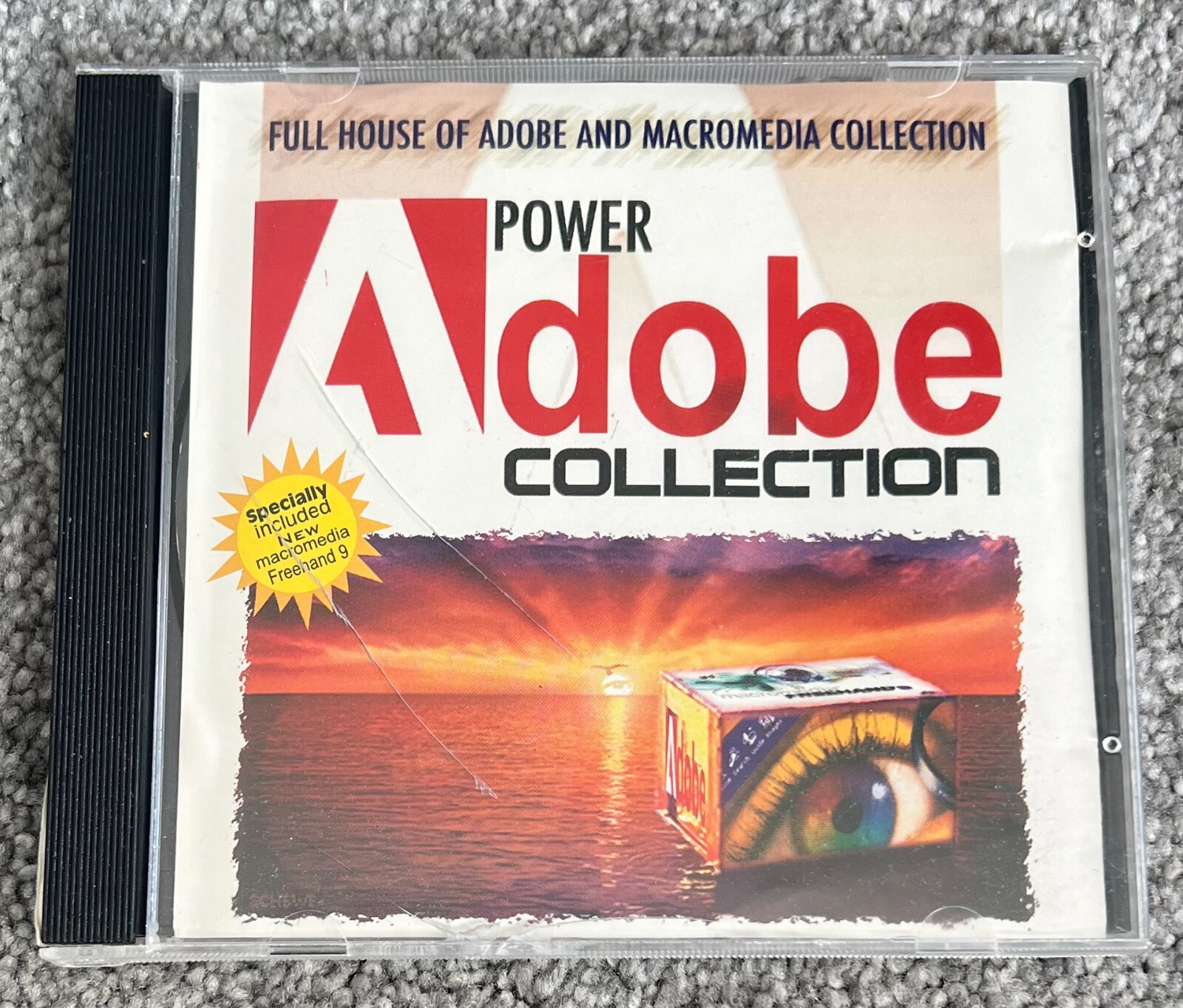 POWER ADOBE COLLECTION Photoshop 5.5 Macromedia Dreamweaver Flash FreeHand PC
