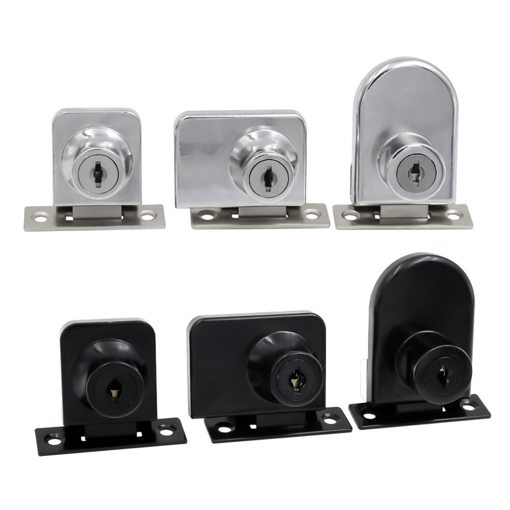 Display Cabinet Drawer Glass Door Storage Window Lock Safety Zinc Alloy 3 Size