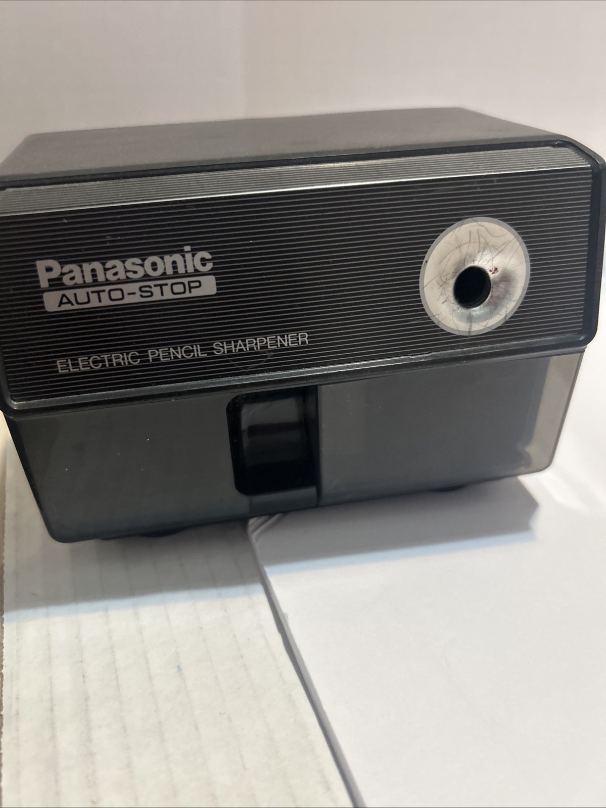 Vintage Panasonic KP-110 Electric Pencil Sharpener Auto-Stop Japan 1980s