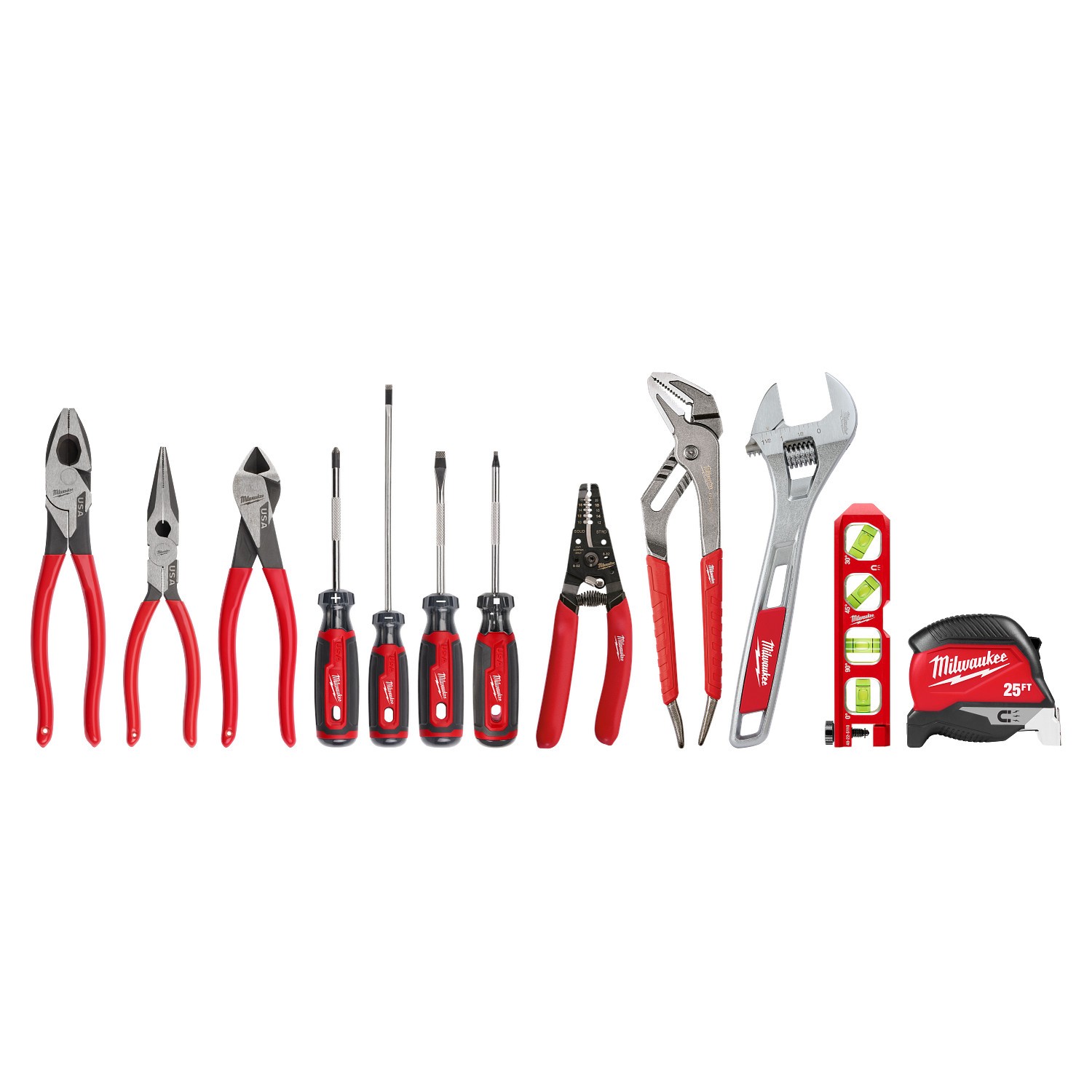 Milwaukee 48-22-0144 12 Pc. Electrician's Electrical Hand Tool Set