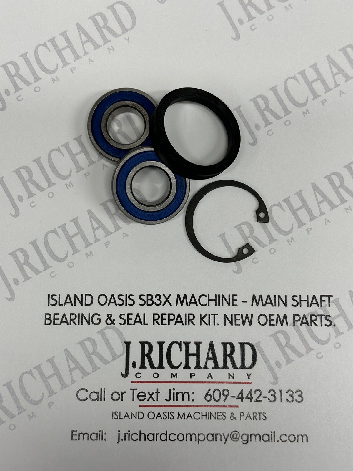 ISLAND OASIS SB3X MACHINE - MAIN SHAFT BEARING & SEAL REPAIR KIT.  OEM PARTS.