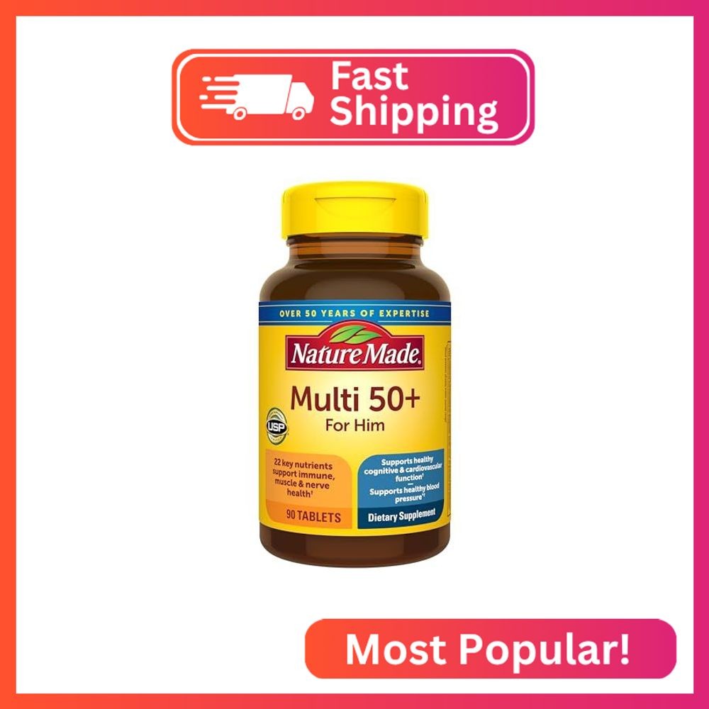 Nature Made Multivitamin for Men Over 50, Mens Multivitamins 50 Plus, Daily Nutr