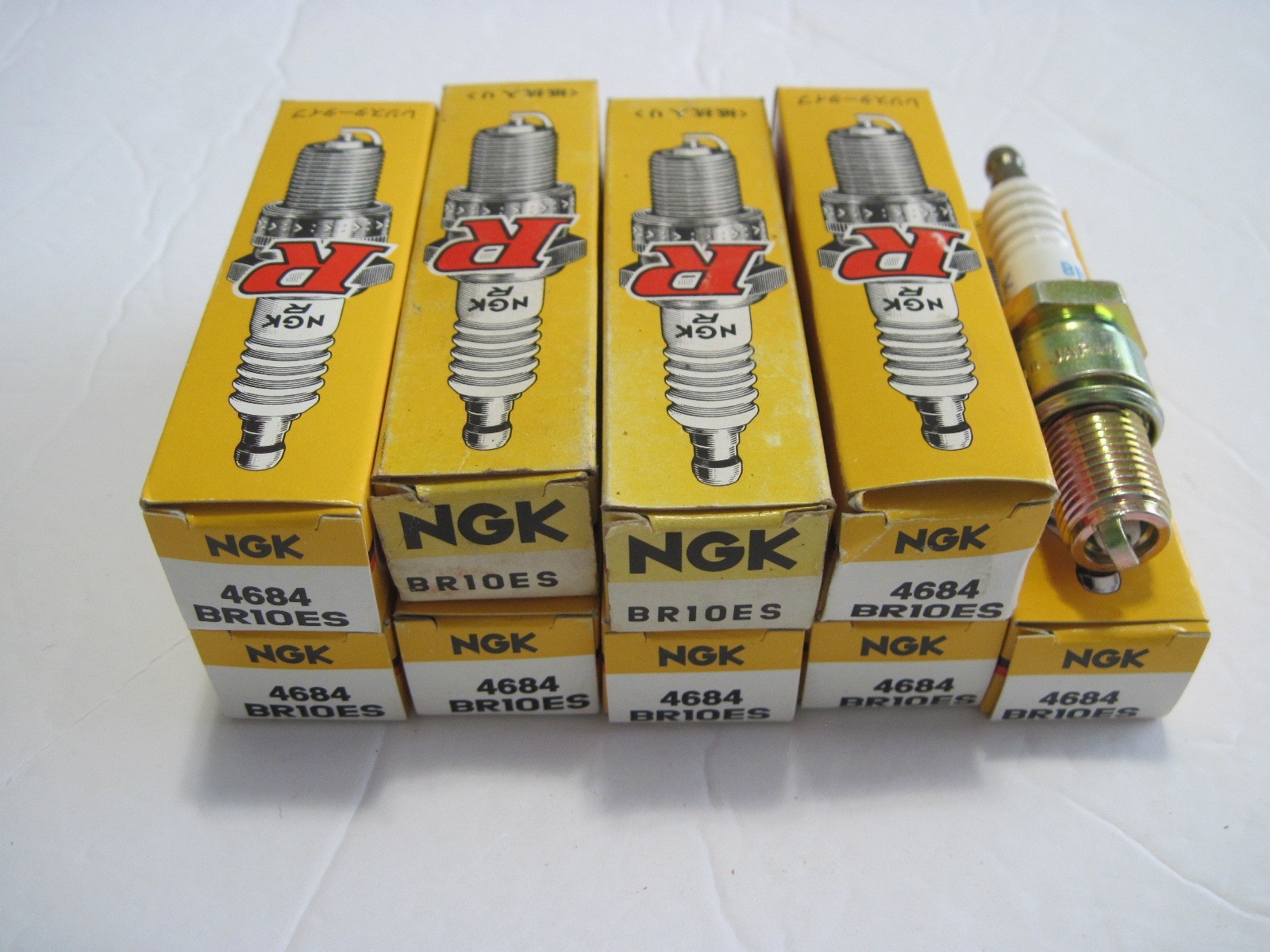 (10) NOS NGK Nickel Spark Plugs BR10ES 0217-634 Ski-Doo Arctic Cat Suzuki OEM