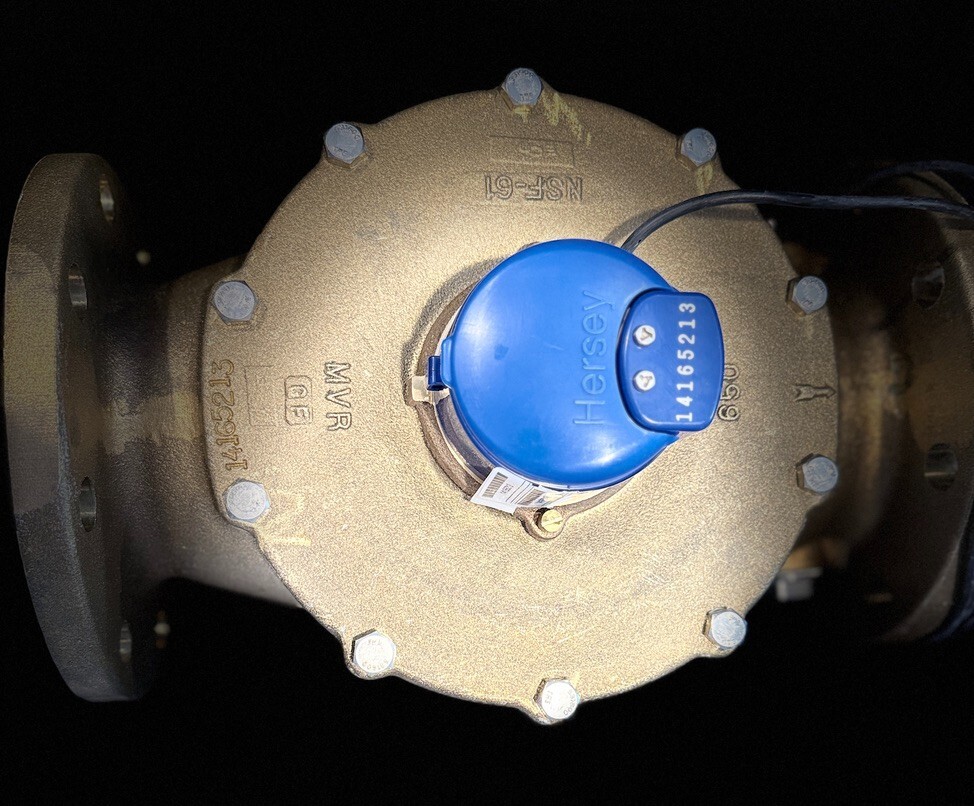 Hersey MVR650 4" NPT Low Flow Water Meter 5-650 GPM 150 PSI Cls 150 ANSI Flange