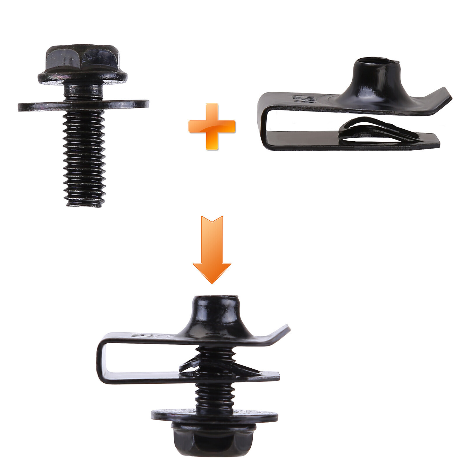 For Dodge M6 Engine Under Cover Splash Shield Guard 35Pcs Body Bolts U-nut Clips
