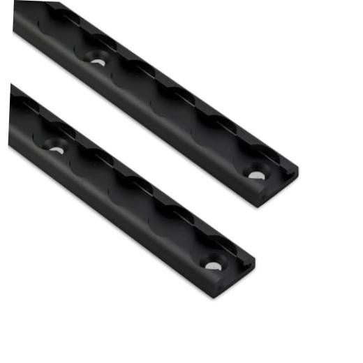12" Venture Track T-6 Aluminium L 12 Inch (2 Pack) Black - Semi Circle Profile