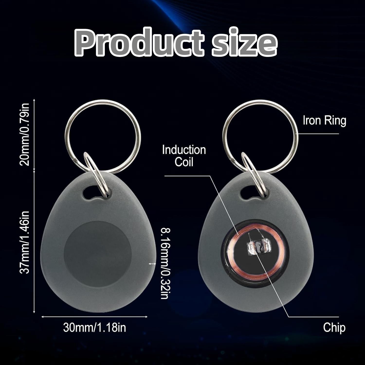 10 pcs 26 Bit Proximity Key Fobs Weigand Prox Keyfobs Compatable with 1346 13...