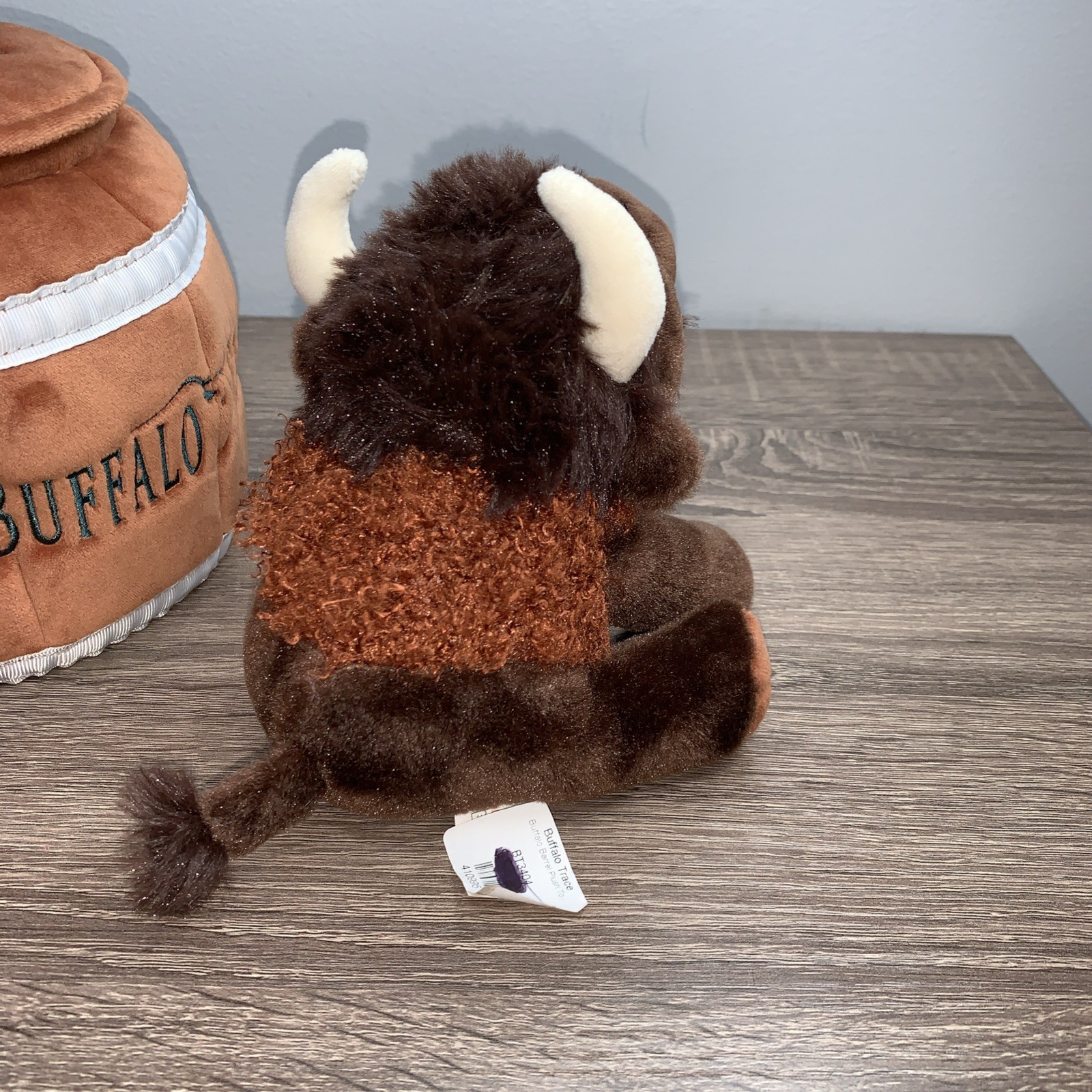 Buffalo Trace Distillery Bison in Whiskey Barrel Plush Rare New