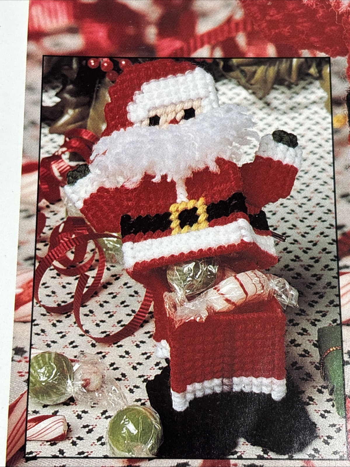 Goddie Santa Treat Holder Plastic Canvas Pattern Pages From Book