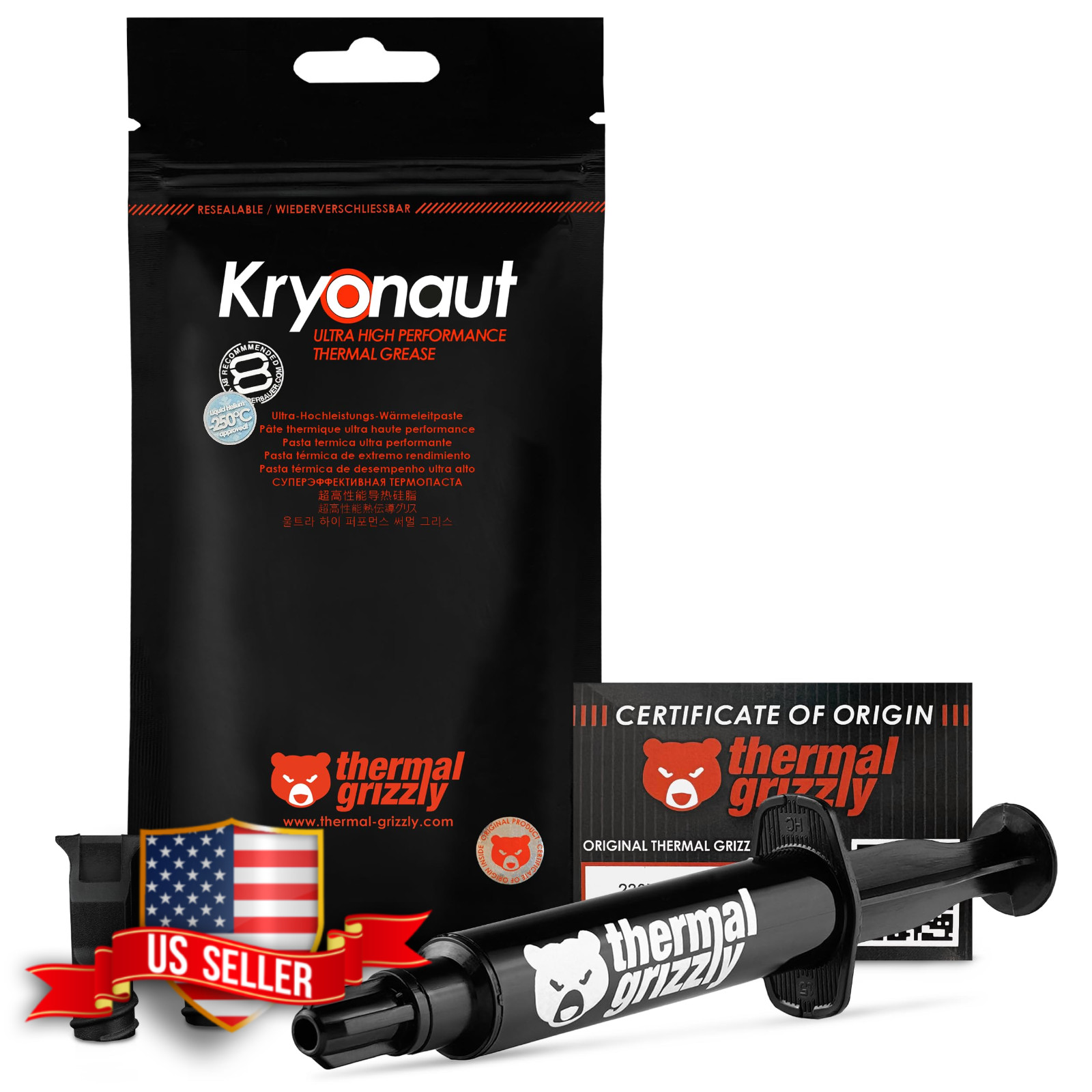 Thermal Grizzly Kryonaut Thermal Paste for CPU GPU Console Overclocking