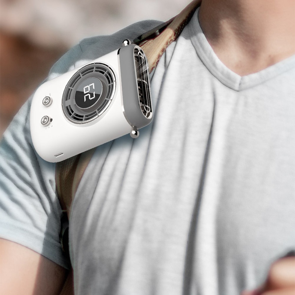 Hands Waist and Neck Fan with Three Wind Speeds for Travel and Outdoor