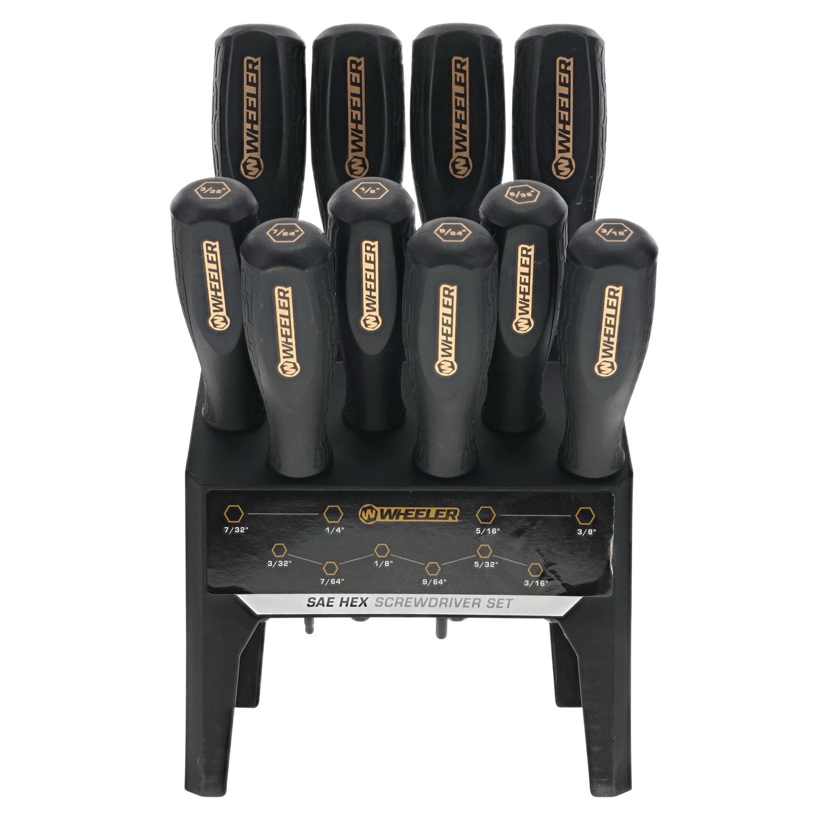 Wheeler 10 Piece SAE HEX Benchtop Screwdriver Set Gunsmithing Tools 4005280