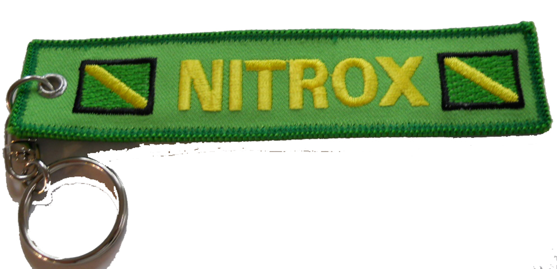Scuba Diving Diver Key Chain Banner KeyChain Green Nitrox New GP5397