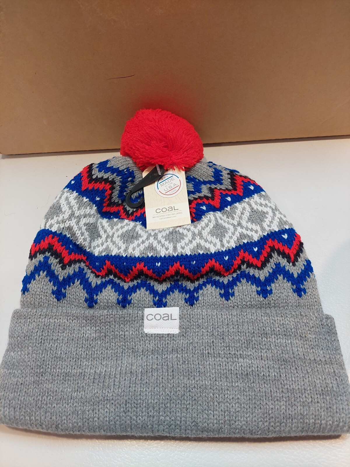 Coal Headwear - The Winters Grey Colour Adults Beanie Hat - Made in USA RRP $50