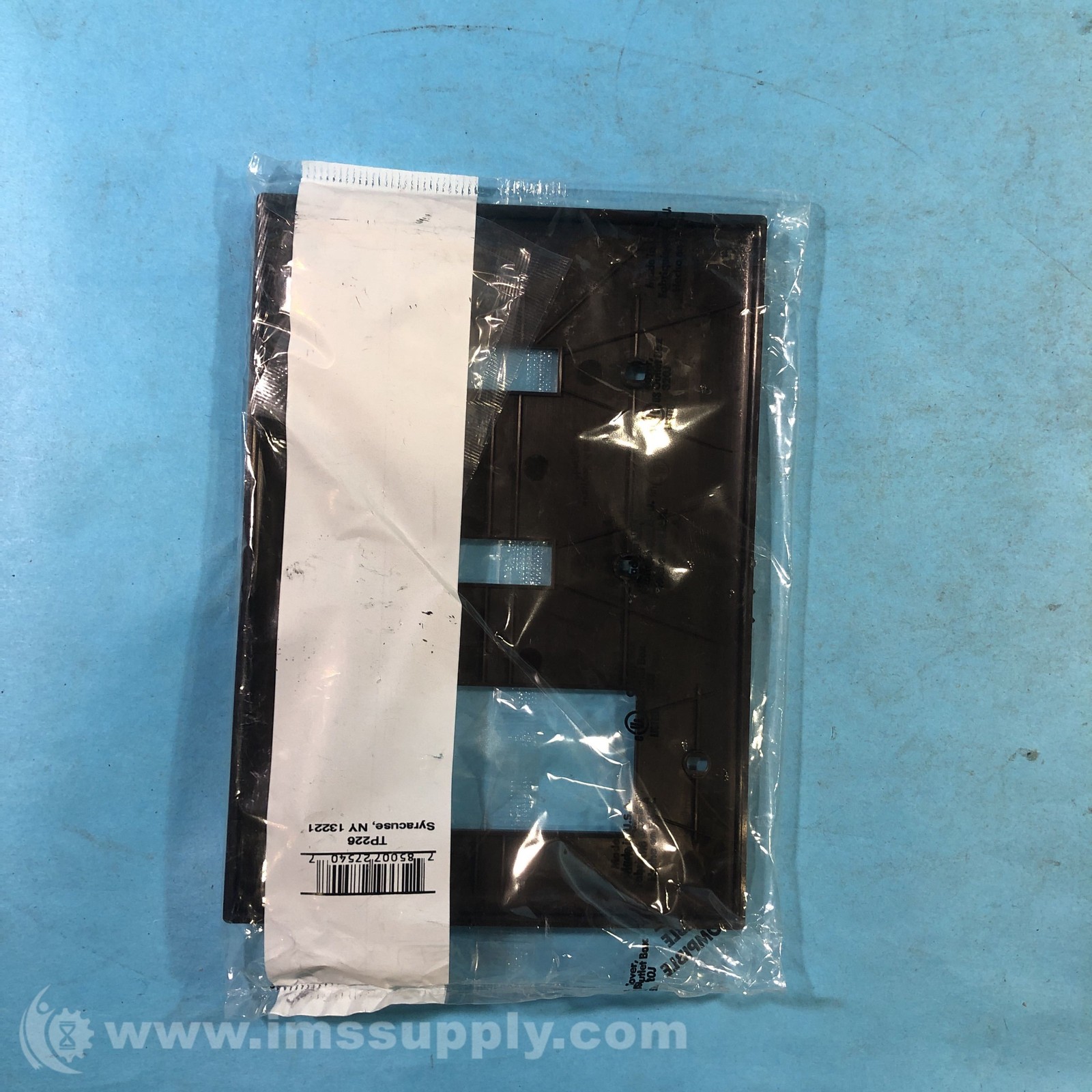 Pass & Seymour TP226 Wallplate, 3-Gang, Nylon, Brown FNFP