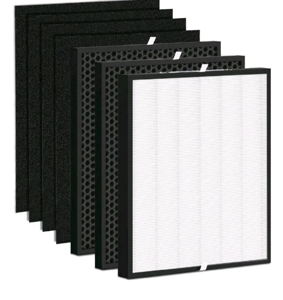 AD3000 Air Purifier Filters: 1 HEPA + 2 Carbon + 4 Pre-Filters