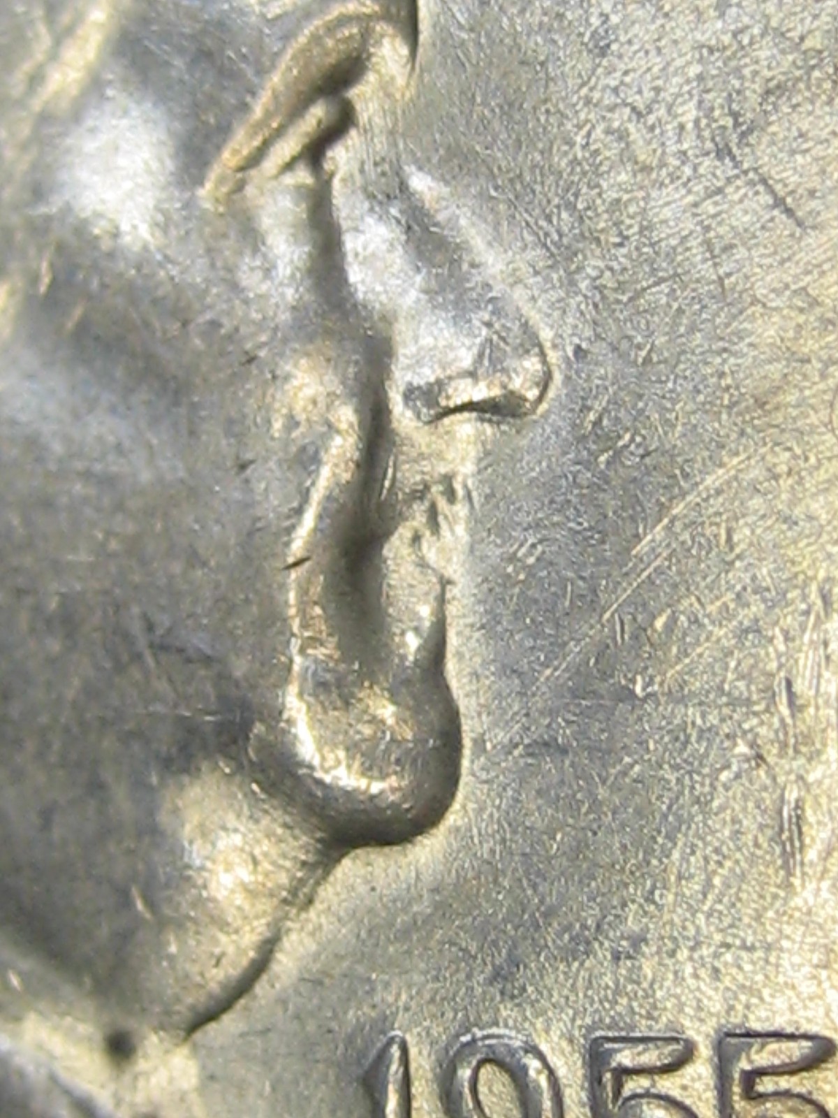 1955 Silver Half dollar "Bugs Bunny" in AU circulated condition.