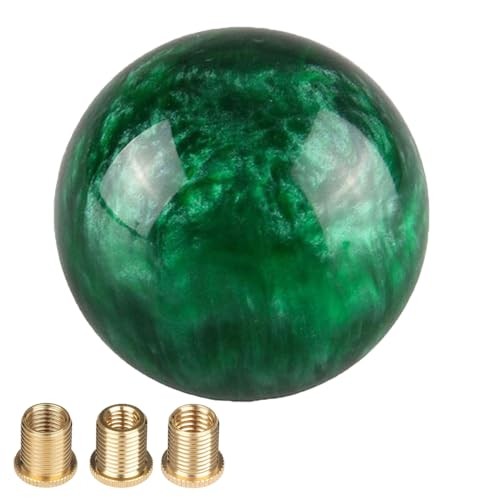 Round Ball Shift Knob Marble Style Universal Gear Shift Knob with 3 Green