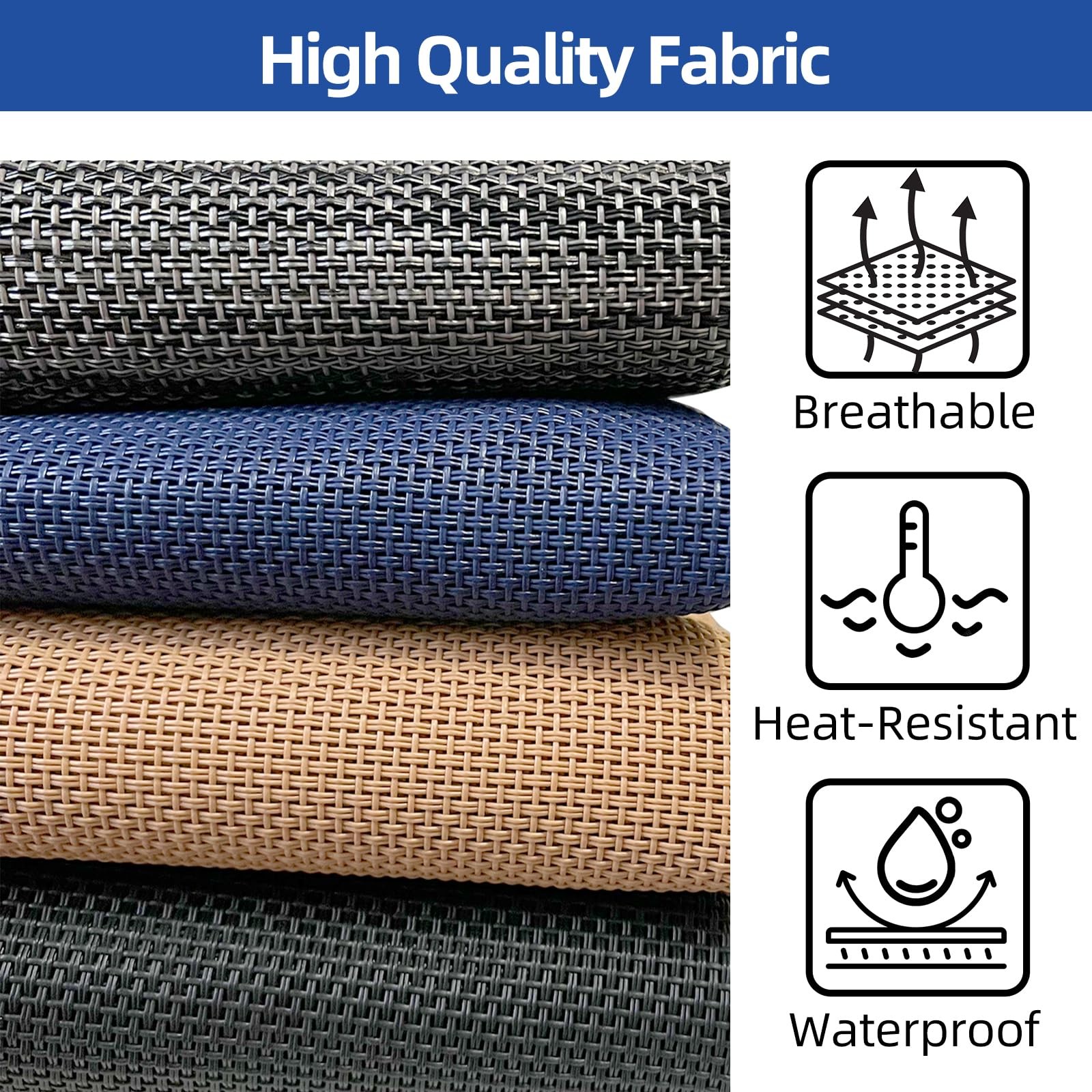 Zero Gravity Replacement Fabric, 17 Inch Wide Repair Cloth for Anti Gravity C...