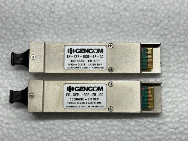 GenCom EX-XFP-10GE-ER-GC  Transceiver 10GBase-ER XFP 1550nm Lot of 2