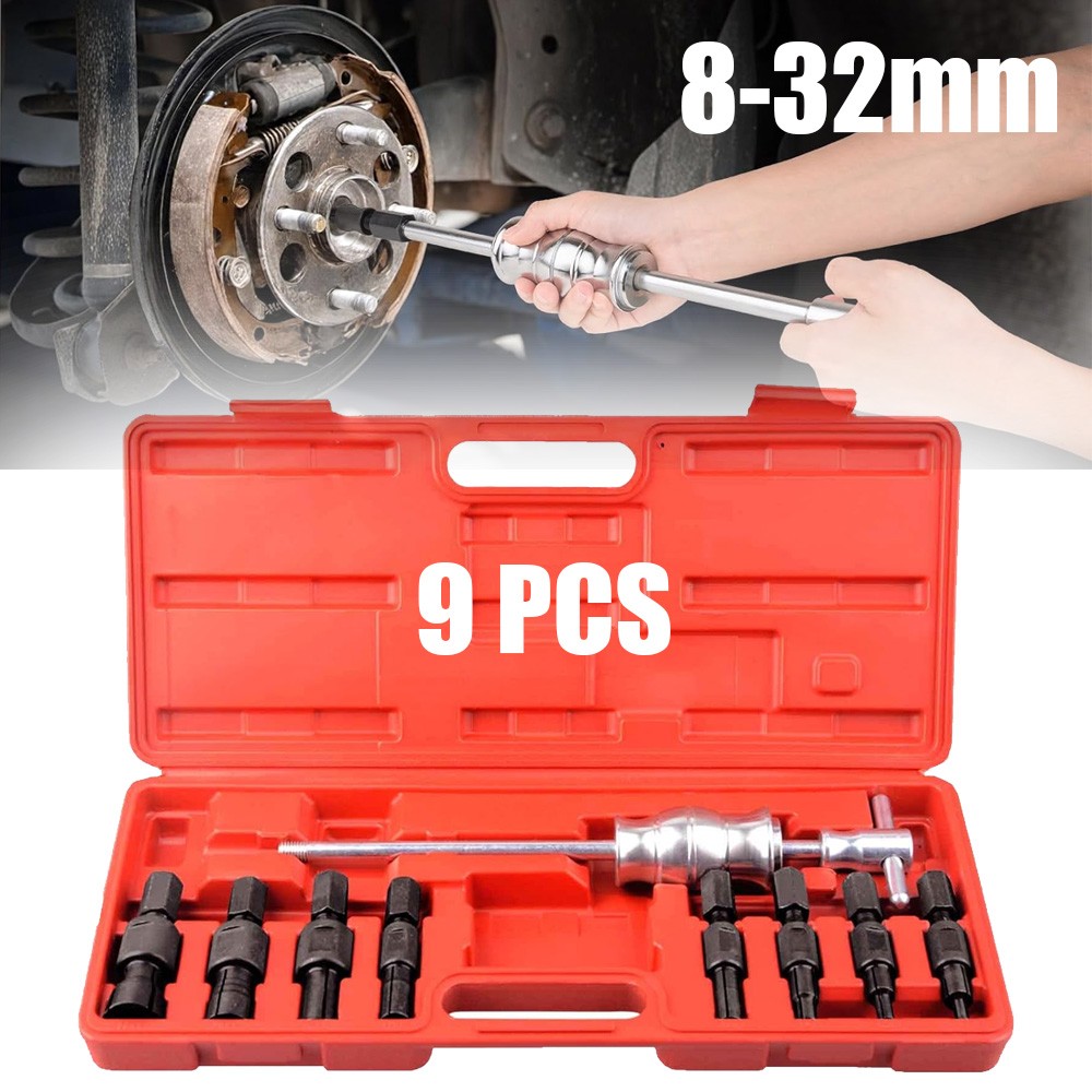 Heavy Duty 9pc Internal Bearing Puller Kit with Slide Hammer 8-32mm