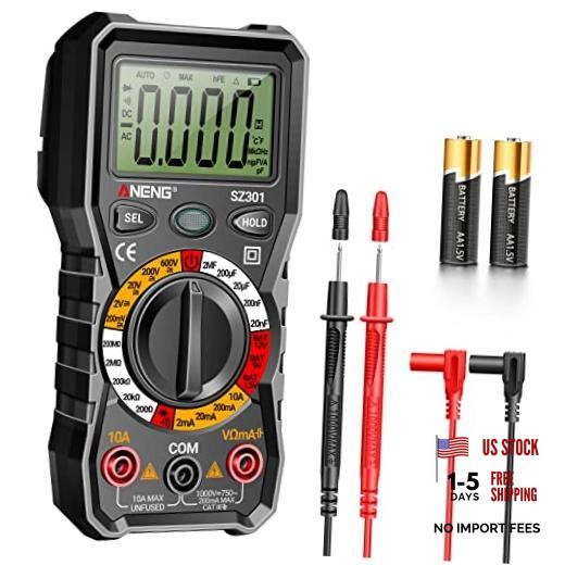 Black DC AC Voltmeter with Case - DC AC Voltmeter - Ohm Volt Amp SZ301