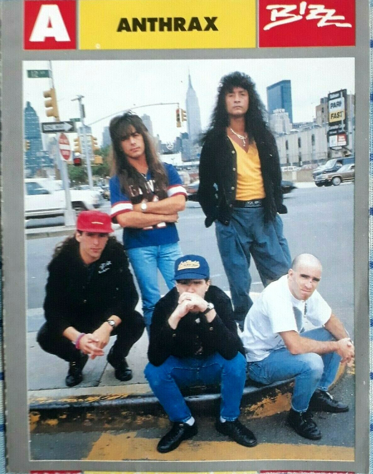 ANTHRAX  MINI CARD BRAZIL  BIOGRAPHY DISCOGRAPHY NICE PICTURE RARE