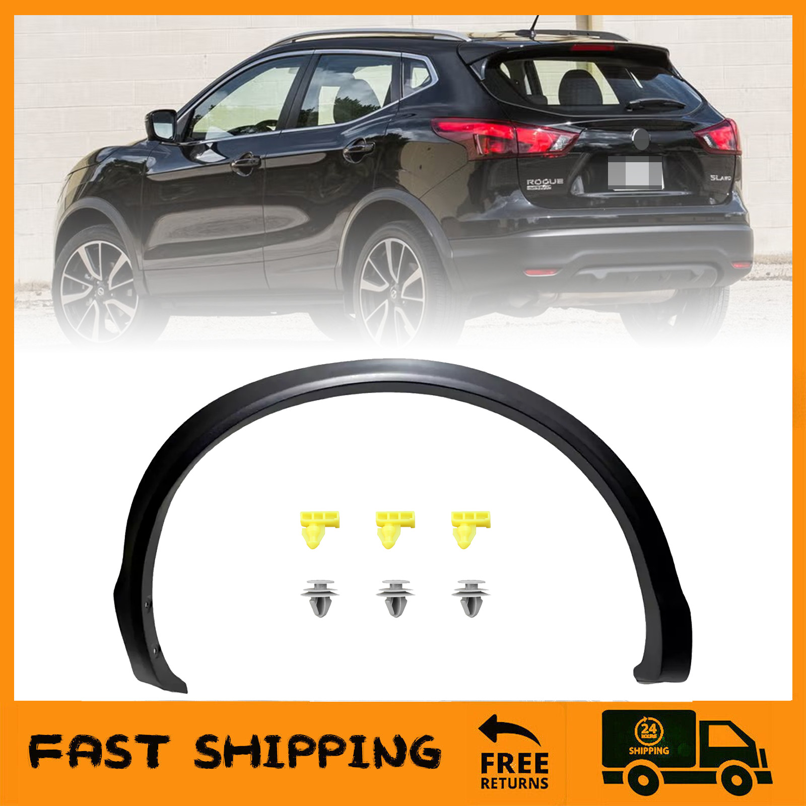 For Nissan Rogue Sport 2017-2021 Rear Right Side Wheel Fender Flare Trim Molding