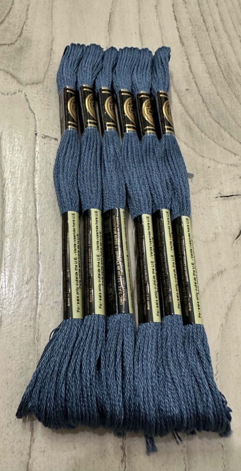 Slate Grey #930 DMC Mouline Special 25 Embroidery Floss 8M Lot of 6