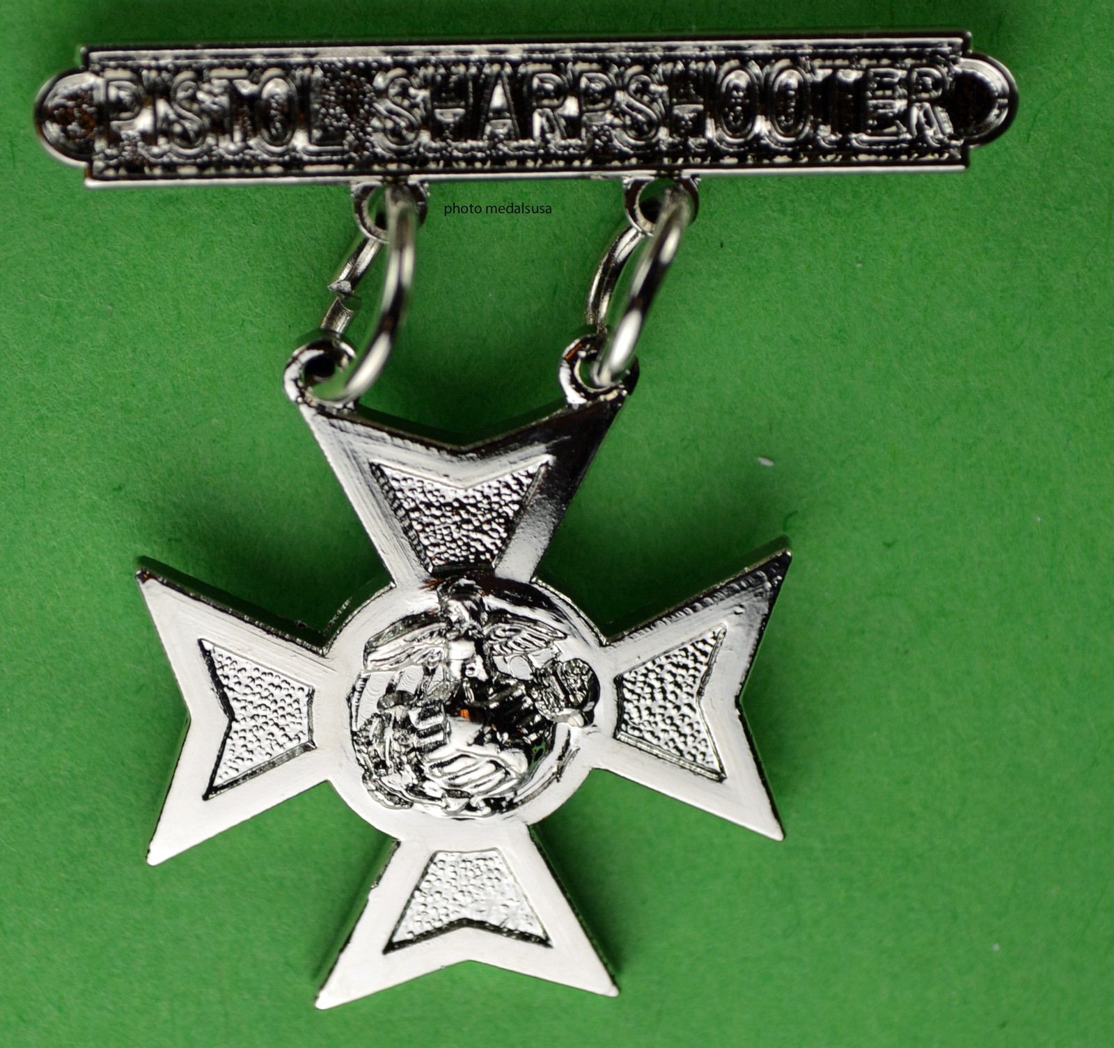 Pistol Sharpshooter Marine Weapons Qualification Badge USMC