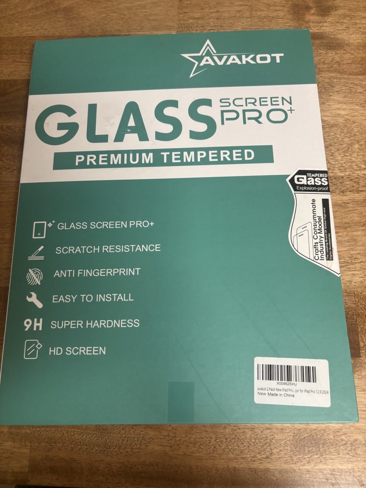 AVAKOT. Premium Tempered Glass Screen Protector IPAD Pro 12.9 2024 2 Pack NEW