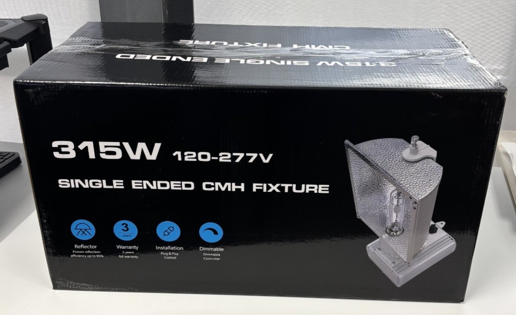 Greenhouse Grow Light 315W CMH Fixture New in Box 120-277v Ushio lamp included