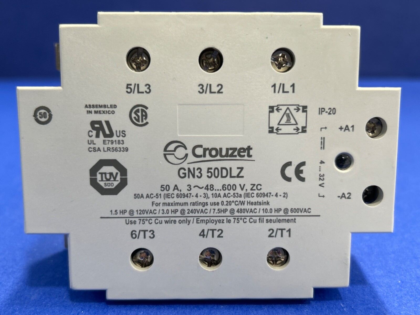 Crouzet GN350DLZ Solid State Relay 3-Pole 600v New