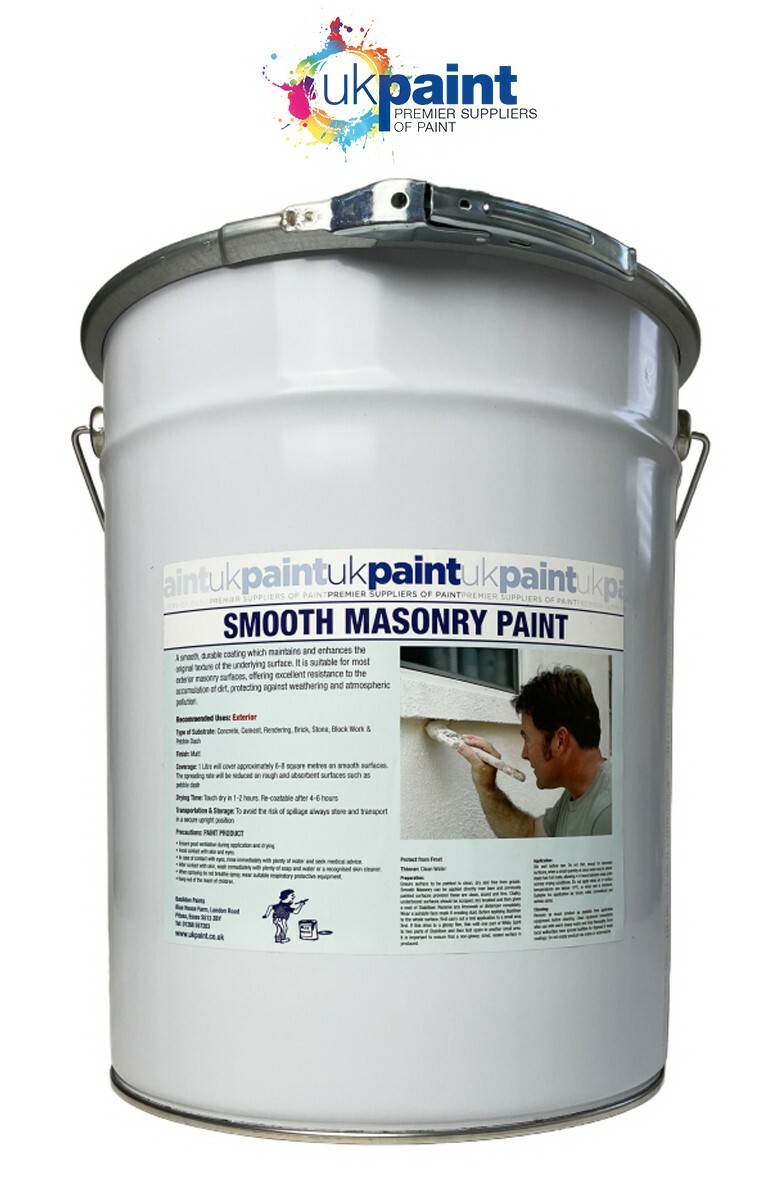 UK PAINT - Smooth Masonry Paint - 20L - Light Grey