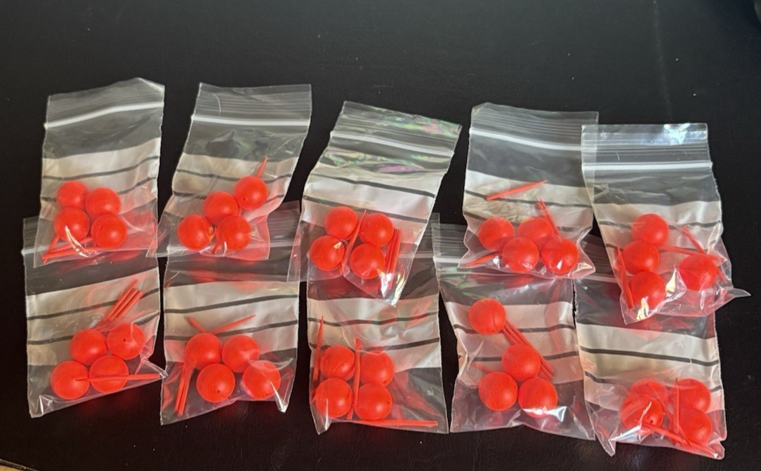 10 packs, 4 in a pack.  Fly Fishing, Bite Indicators. 15mm.