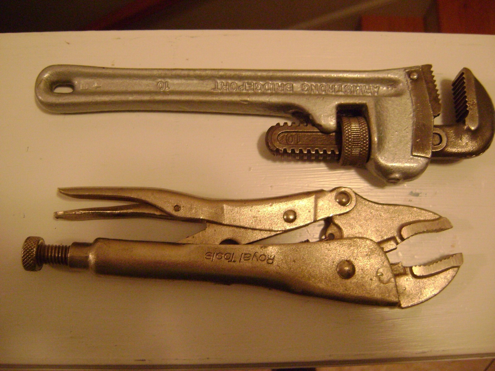 PIPE WRENCH BRIDGEPORT AND CHANEL LOCKS ROYAL TOOL