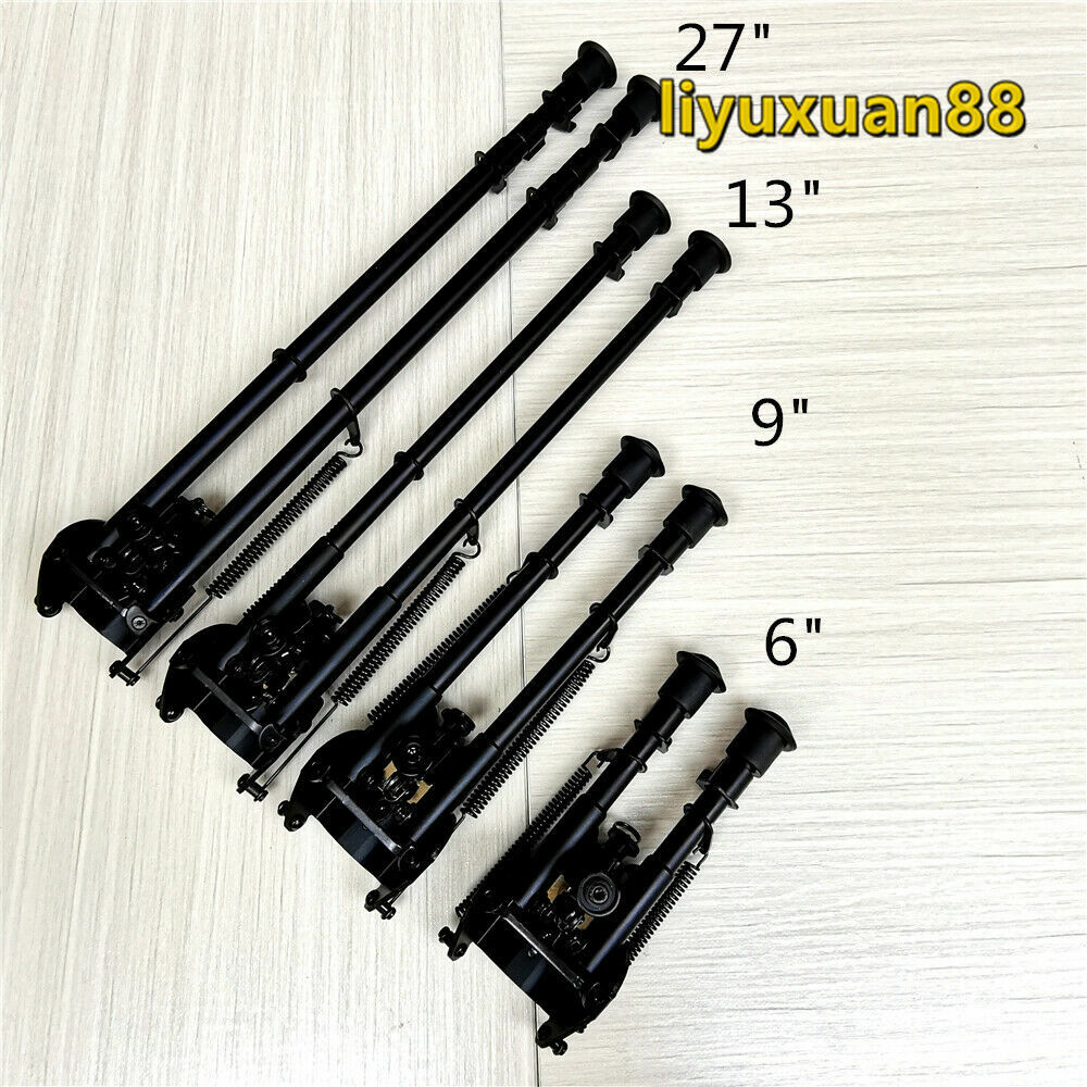 6-27" Long Hunting Rifle Bipod - Adjustable Legs Sling Swivel Mount With Adapter
