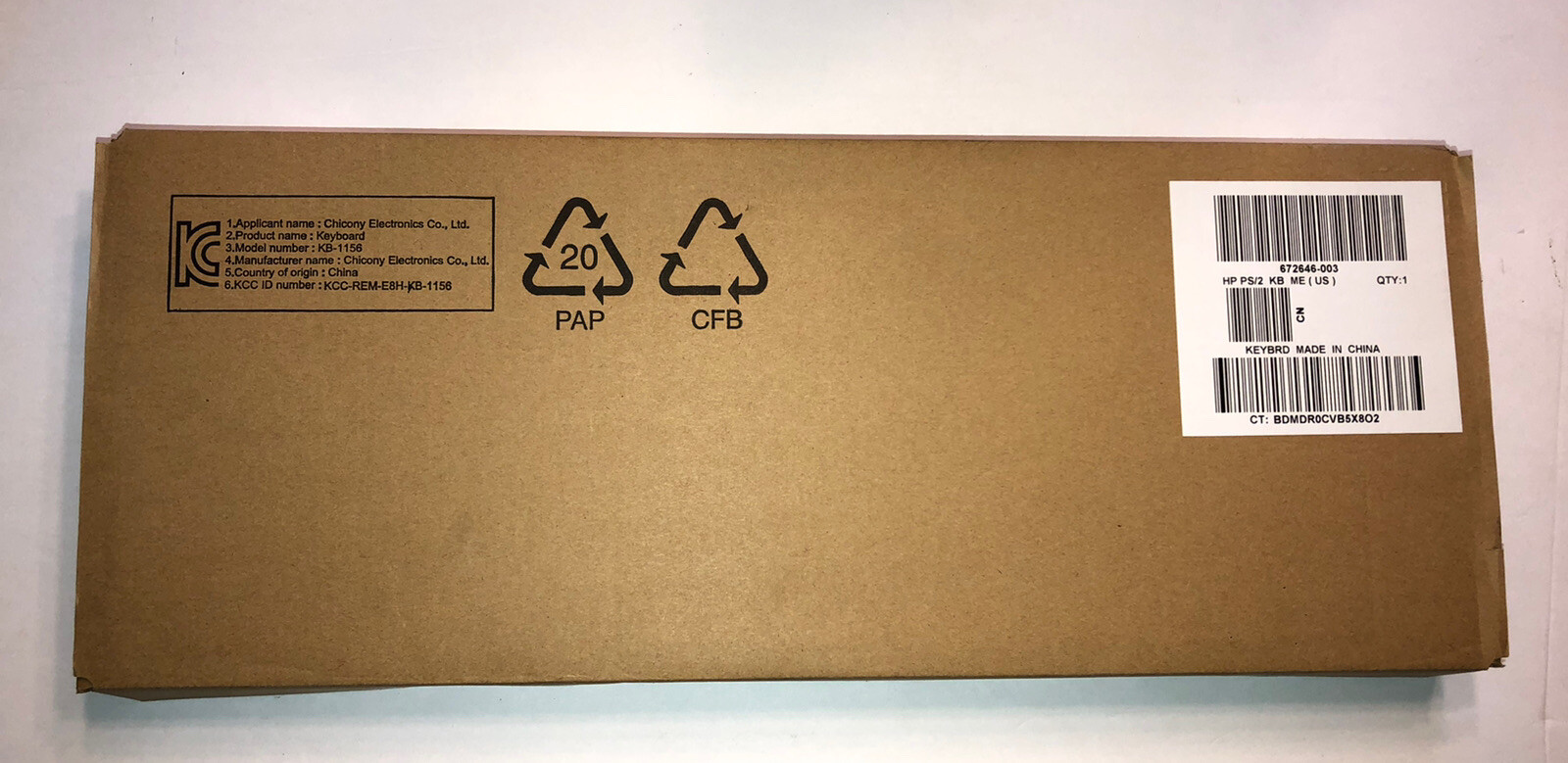 HP OEM Genuine Wired PS/2 - Keyboard - Black - 672646-003 KB-1156 NEW