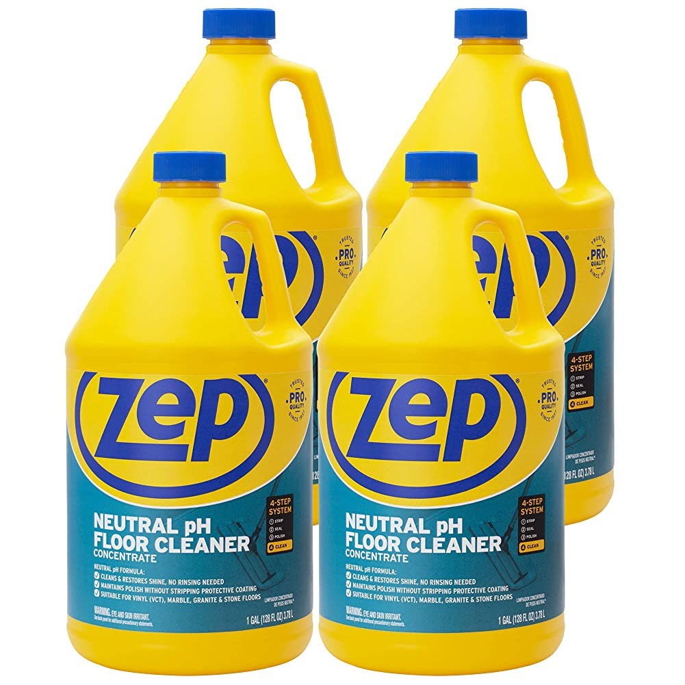 Zep Neutral pH Floor Cleaner. 1 Gallon (Case of 4) - ZUNEUT128 - Concentrated,